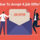 How To Accept A Job Offer?